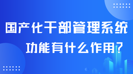 国产化干部管理系统有什么作用.png